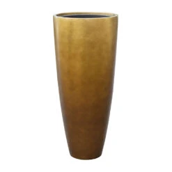 Metallic Partner Planter - Matt Honey 9 Metallic Partner Planter - Matt Honey -Garden Potted Plant Shop Metallic Partner Planter Matt Honey 40x90cm