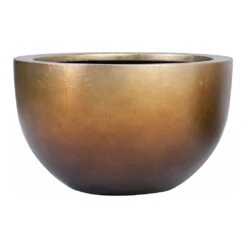 Metallic Plant Bowl - Matt Honey