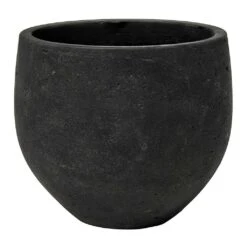 Mini Orb Kevan Plant Pot - Black Washed -Garden Potted Plant Shop Mini Orb Kevan Plant Pot Black Washed Small