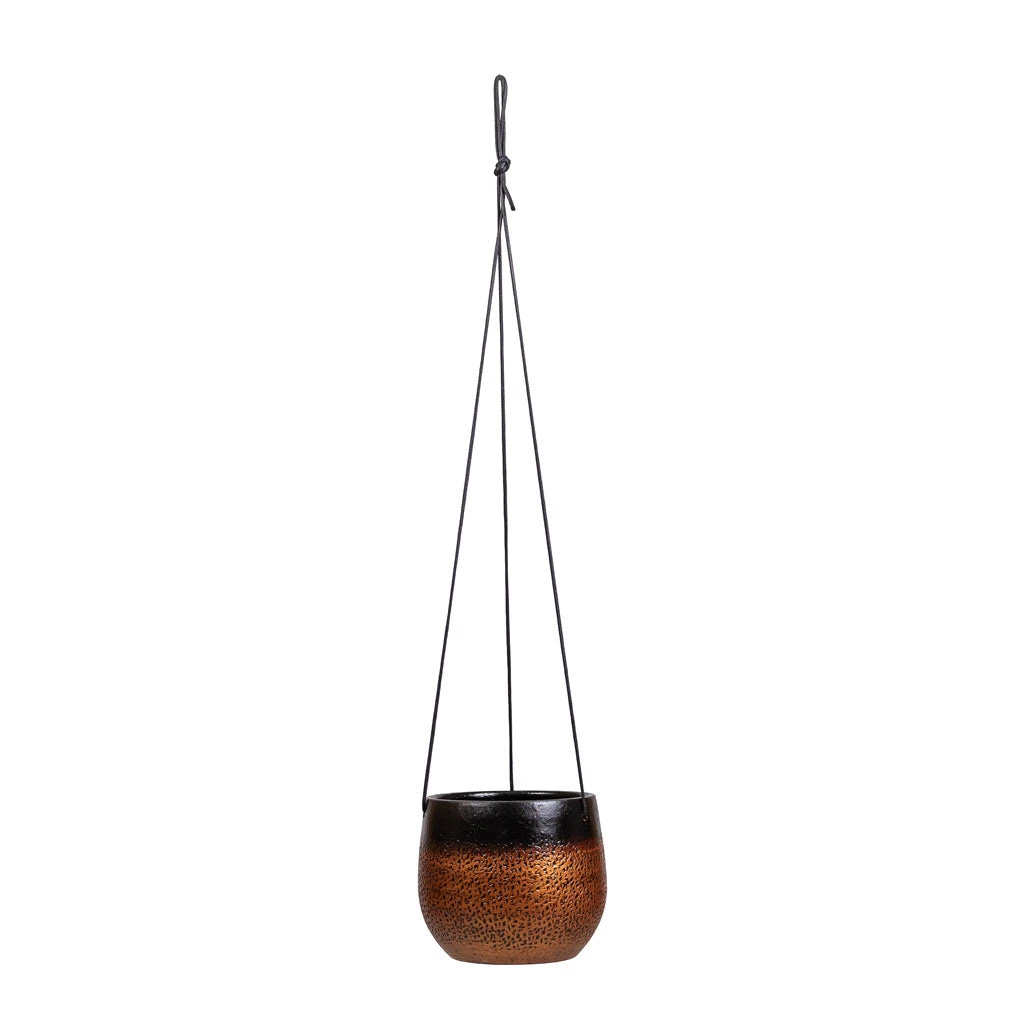Mya Hanging Planter - Shiny Mocha 1 Mya Hanging Planter - Shiny Mocha