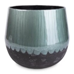 Ninthe Metal Plant Pot - Metallic Petrol 13 Ninthe Metal Plant Pot - Metallic Petrol -Garden Potted Plant Shop Ninthe Metal Plant Pot Metallic Petrol 29x25cm