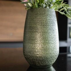 Noor Plant Vase - Velvet Green -Garden Potted Plant Shop Noor Plant Vase Velvet Green 1