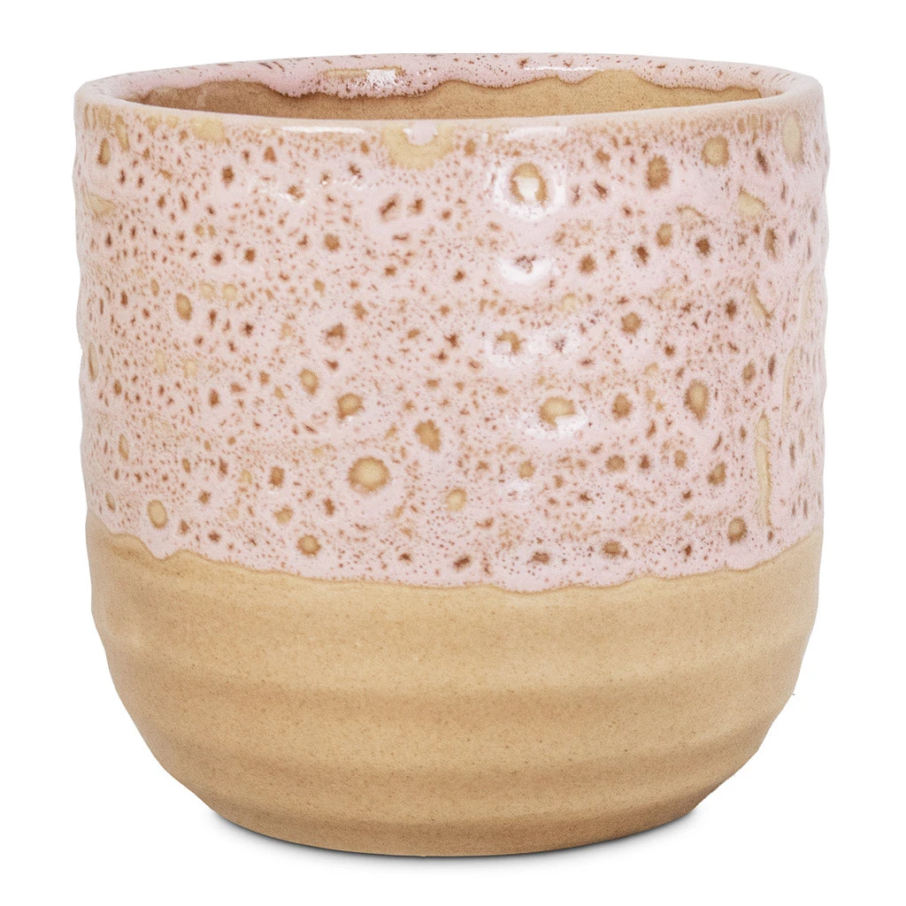 Ocean Glaze Plant Pot - Morganite 1 Ocean Glaze Plant Pot - Morganite