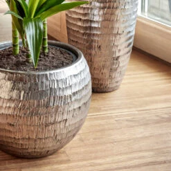Opus Hammered Partner Planter - Silver -Garden Potted Plant Shop Opus Hammered Globe Silver Opus Hammered Partner Silver 2 d93f5714 3d41 4847 8389 04f5e4b37e2d