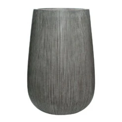 Patt High Plant Vase - Ridged Dark Grey -Garden Potted Plant Shop Patt High Plant Vase Ridged Dark Grey 44x66cm