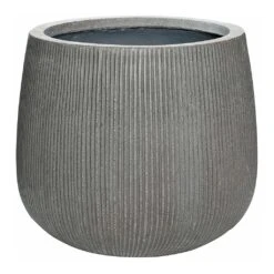 Pax Planter - Ridged Dark Grey -Garden Potted Plant Shop Pax Planter Ridged Dark Grey