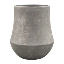 Polystone Coated Darcy Planter - Raw Grey -Garden Potted Plant Shop Polystone Coated Darcy Planter Raw Grey 47x56 5cm