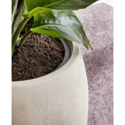 Polystone Coated Plain Balloon Planter - Natural -Garden Potted Plant Shop Polystone Coated Plain Balloon Planter Natural Liner