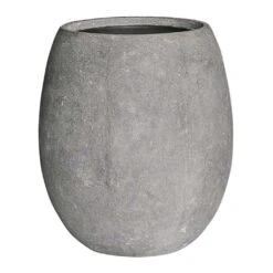 Polystone Coated Plain Balloon Planter - Raw Grey