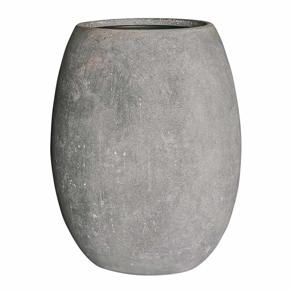 Polystone Coated Plain Balloon Planter - Raw Grey 6 Polystone Coated Plain Balloon Planter - Raw Grey - Image 6