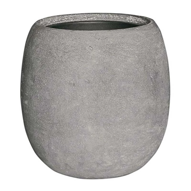 Polystone Coated Plain Balloon Planter - Raw Grey 4 Polystone Coated Plain Balloon Planter - Raw Grey - Image 4