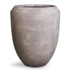 Polystone Coated Plain Coppa Planter - Raw Grey -Garden Potted Plant Shop Polystone Coated Plain Coppa Planter Raw Grey 45x55cm
