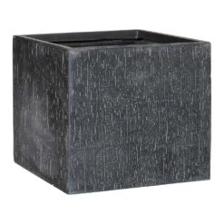 Raindrop Cube Planter - Anthracite -Garden Potted Plant Shop Raindrop Cube Planter Anthracite 50cm