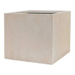Raindrop Cube Planter - Stone -Garden Potted Plant Shop Raindrop Cube Planter Stone 50cm