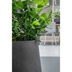 Raindrop Tube Round Planter - Anthracite -Garden Potted Plant Shop Raindrop Planters Anthracite Texture