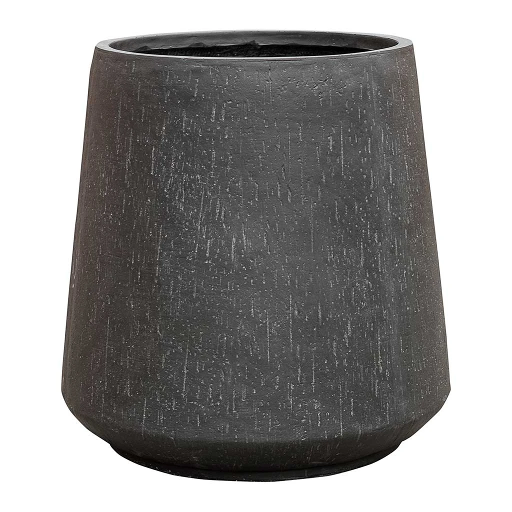 Raindrop Tube High Round Planter - Anthracite 4 Raindrop Tube High Round Planter - Anthracite - Image 4
