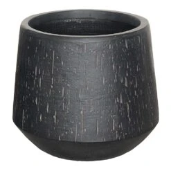 Raindrop Tube Round Planter - Anthracite -Garden Potted Plant Shop Raindrop Tube Round Planter Anthracite 41x37cm