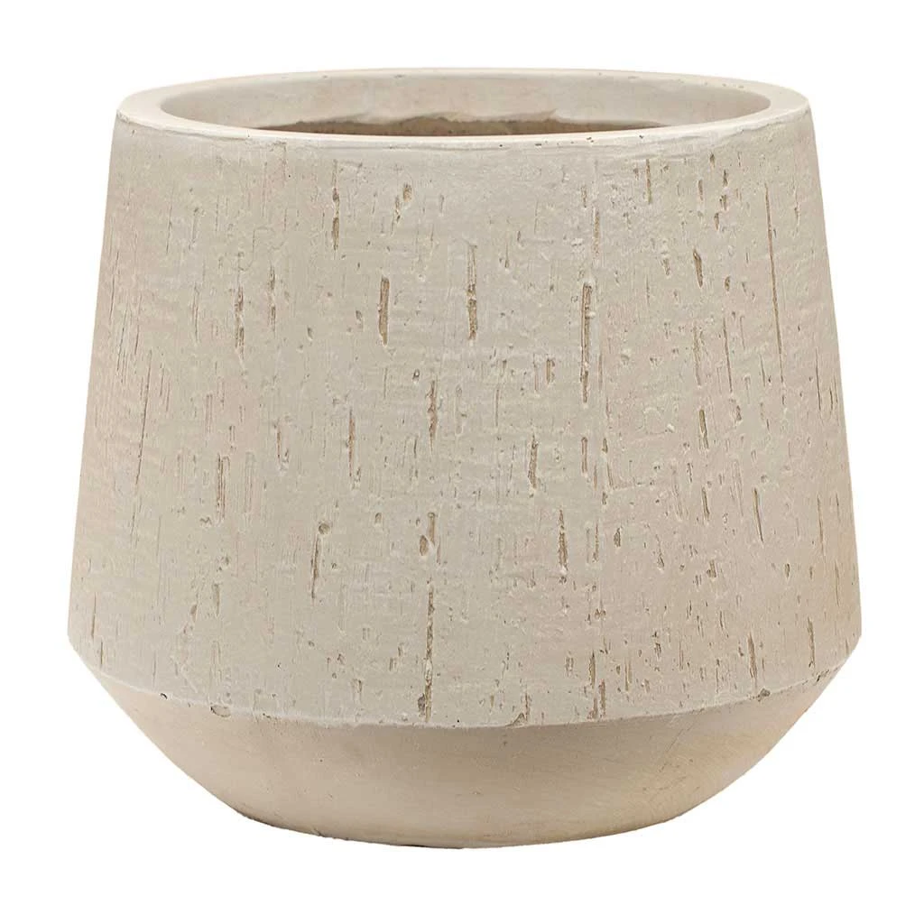 Raindrop Tube Round Planter - Stone 1 Raindrop Tube Round Planter - Stone