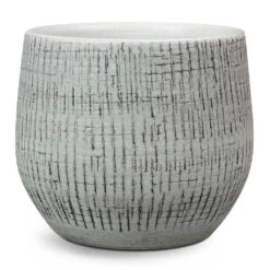 Ryan Plant Pot - White Black -Garden Potted Plant Shop Ryan Plant Pot White Black Small